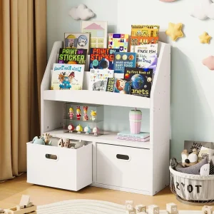 Kids Bookshelf Toy Storage Organizer