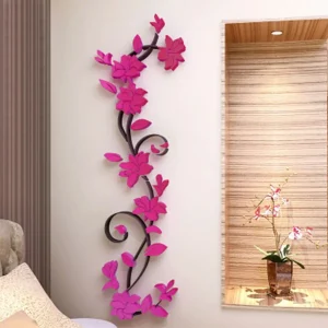 3D Wall Stickers Removable Vinyl Vase Flower Tree