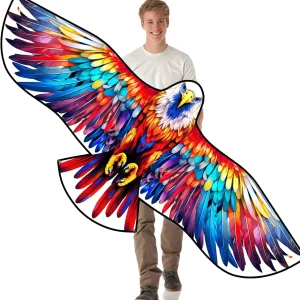 Huge 160cm Colorful Eagle Kite With Handle & Line