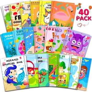 40 Pack Coloring Books for Kids Ages 2-4, 4-8, 8-12