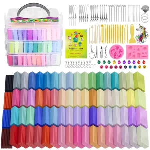Clay Set, 72 Color Oven Bake with Sculpting Tools and Accessories Ideal DIY Clay Art