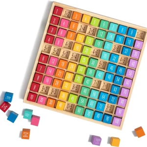 Robotime Robud Wooden Multiplication Math Table Board Montessori Math Manipulatives Learning Toys 100 Wooden Counting for 3+