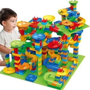 84-504PCS Marble Race Run Blocks Maze Ball Track  Compatible Building Blocks